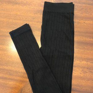 NWOT Make + Model Black Ribbed Sweater Leggings